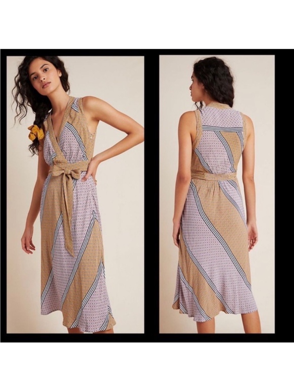 ANTHROPOLOGIE Maeve Carla Wrap Dress Print Boho size 2